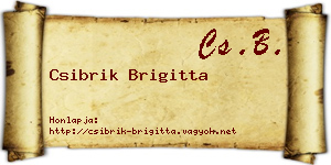 Csibrik Brigitta névjegykártya