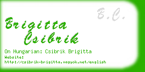 brigitta csibrik business card